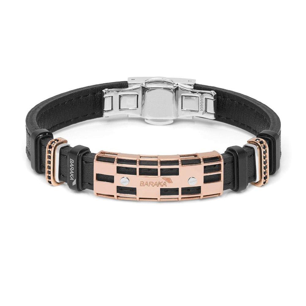 BARAKA Men's BR272081ROAC220014 Cage Collection Gold Diamonds Bracelet